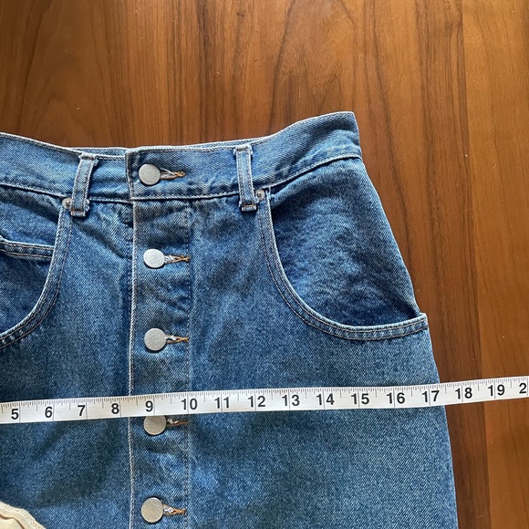 Vintage Billy Blass Button Front Jean midi Skirt - Picture 9 of 9
